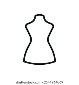 Mannequin fashion tailor icon vector basic design simple and modern concept graphic