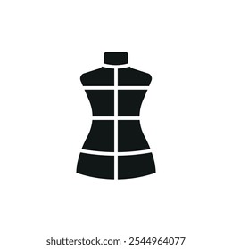 Mannequin fashion tailor icon vector basic design simple and modern concept graphic