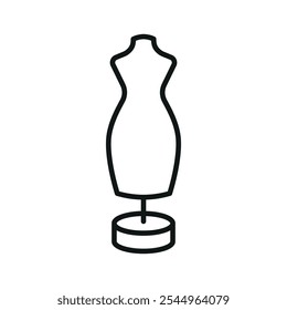 Mannequin fashion tailor icon vector basic design simple and modern concept graphic