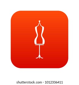 Mannequin icon digital red for any design isolated on white vector illustration
