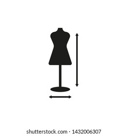 Mannequin icon. Flat design. Vector illustration. Isolated.