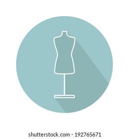 Mannequin icon. Flat design. Vector illustration