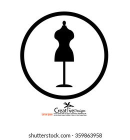 Mannequin icon. Flat design. Vector illustration