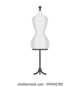 Mannequin icon in flat style isolated on white background vector illustration
