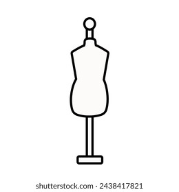 Mannequin icon isolated on white background. Vector illustration.