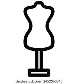 mannequin icon with outline style