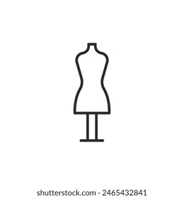 Mannequin icon. Simple Mannequin icon for fashion design, tailoring, and retail-themed social media, app, and web design. Vector illustration