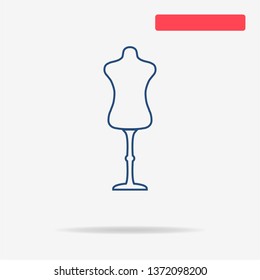 Mannequin icon.  Vector concept illustration for design.