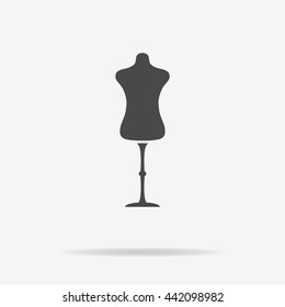 Mannequin icon.  Vector concept illustration for design.