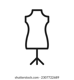 Imagen vectorial de icono de maniquí. Adecuado para aplicaciones web móviles y medios de impresión.