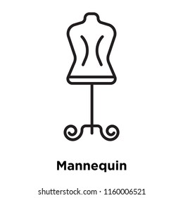 Mannequin icon vector isolated on white background, Mannequin transparent sign , sign and symbols in thin linear outline style
