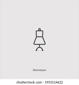 mannequin icon vector isolated on white background