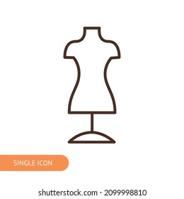 Mannequin icon for web design, menu, app, poster, ads, postcard and magazine