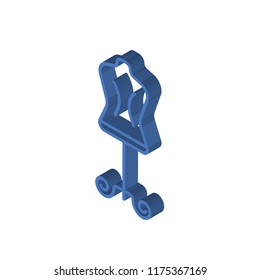 Mannequin isometric left top view 3D icon