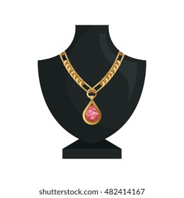 mannequin with jewelry necklace