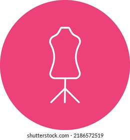 Imagen vectorial de icono de círculo de línea de maniquí. También se puede usar para aplicaciones web, aplicaciones móviles y medios impresos.