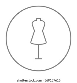 Icono de línea de maniquí.