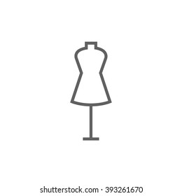 Icono de línea de maniquí.