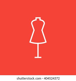 Icono de línea de maniquí.