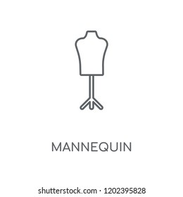 Mannequin linear icon. Mannequin concept stroke symbol design. Thin graphic elements vector illustration, outline pattern on a white background, eps 10.