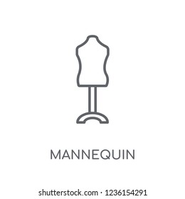 Mannequin linear icon. Modern outline Mannequin logo concept on white background from Clothes collection. Suitable for use on web apps, mobile apps and print media.