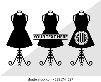 Mannequin Monogram Vector Illustration Silhouette