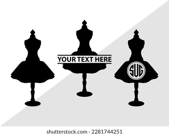 Mannequin Monogram Vector Illustration Silhouette