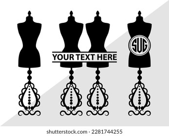 Mannequin Monogram Vector Illustration Silhouette