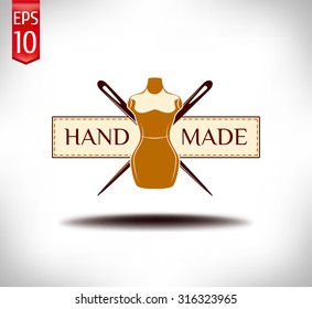 Mannequin, needle, hand made. Sewing set