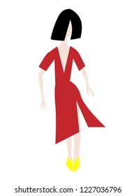Mannequin in red dress