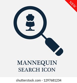 Mannequin search icon. Editable Mannequin search icon for web or mobile.