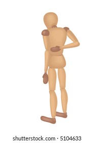 Mannequin Series: Back Pain - Vector