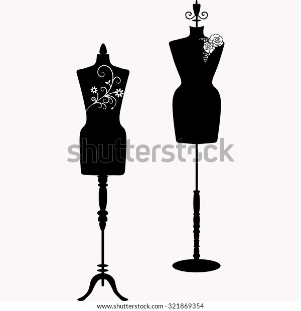 Mannequin Silhouette Collections Stock Vector (Royalty Free) 321869354 ...