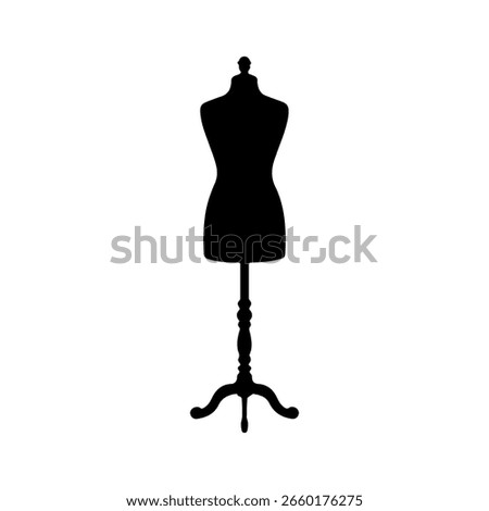 Mannequin silhouette vector flat illustration on white background.