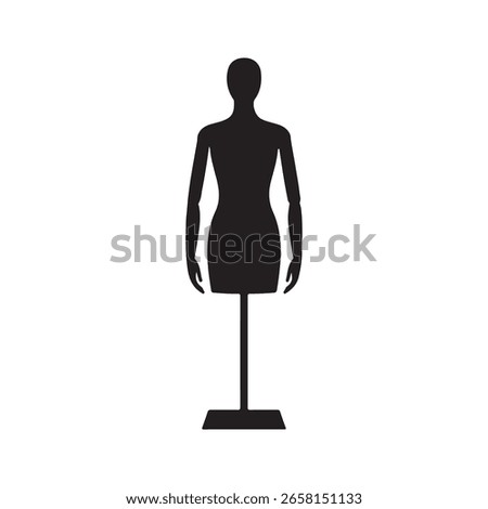 Mannequin silhouette vector Icon flat illustration design