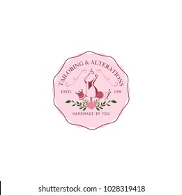 Mannequin Stitching Kniting Elegant Retro Modern Simple Circle Logo, Icon, Sign Flat Vector Design