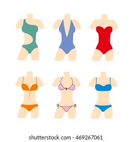 Mannequin in swimsuit. Vector Illustration. eps10