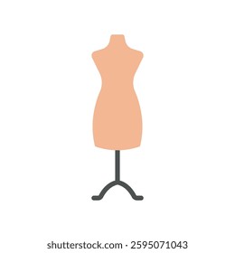 Mannequin tailor and fashion icon represents elegance and craftsmanship, perfect for sewing, dressmaking, clothing design, and fashion branding.