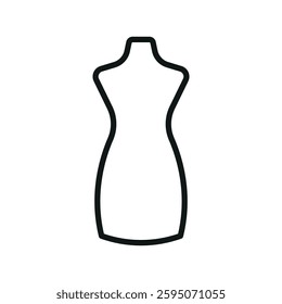 Mannequin tailor and fashion icon represents elegance and craftsmanship, perfect for sewing, dressmaking, clothing design, and fashion branding.