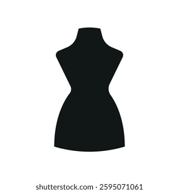 Mannequin tailor and fashion icon represents elegance and craftsmanship, perfect for sewing, dressmaking, clothing design, and fashion branding.