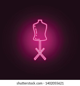mannequin for tailoring neon icon. Elements of Measure set. Simple icon for websites, web design, mobile app, info graphics