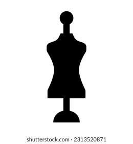 Icono De Glifo Vector De Mannequina Para Uso Personal Y Comercial.
