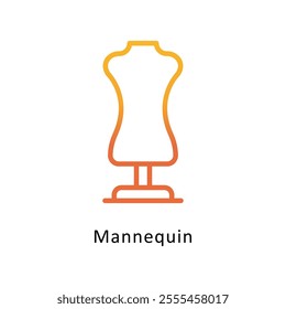 Mannequin Vector Gradient Outline Icon. Eps file 10