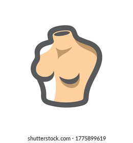 Vector de maniquí. Icono de cuerpo humano Ilustración de dibujos animados