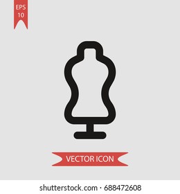 Mannequin vector icon, illustration symbol