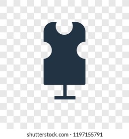 Mannequin vector icon isolated on transparent background, Mannequin transparency logo concept