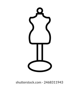 Mannequin Vector Line Icon Design