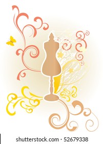 mannequin vector ornate picture