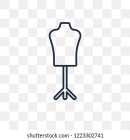 Mannequin vector outline icon isolated on transparent background, high quality linear Mannequin transparency concept can be used web and mobile