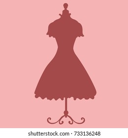 Mannequin vector silhouette illustration
